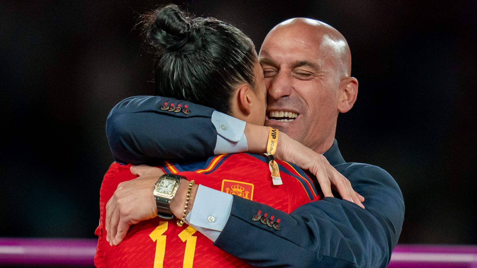 Spain Women Football President Apologize For Kissing Player