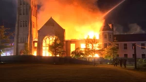 Famed Memphis church associated with Martin Luther King damaged by fire.