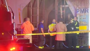 One child dead and another injured after train hits family on railroad bridge, killing two adults.