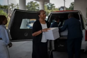 New Orleans holds burial of repatriated African Americans whose skulls were used in racist research.