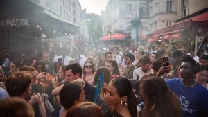 145 people pricked with syringes at France street music festival.