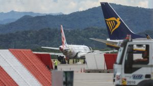Man dies at Milan airport after being sucked into jet engine, local media reports.