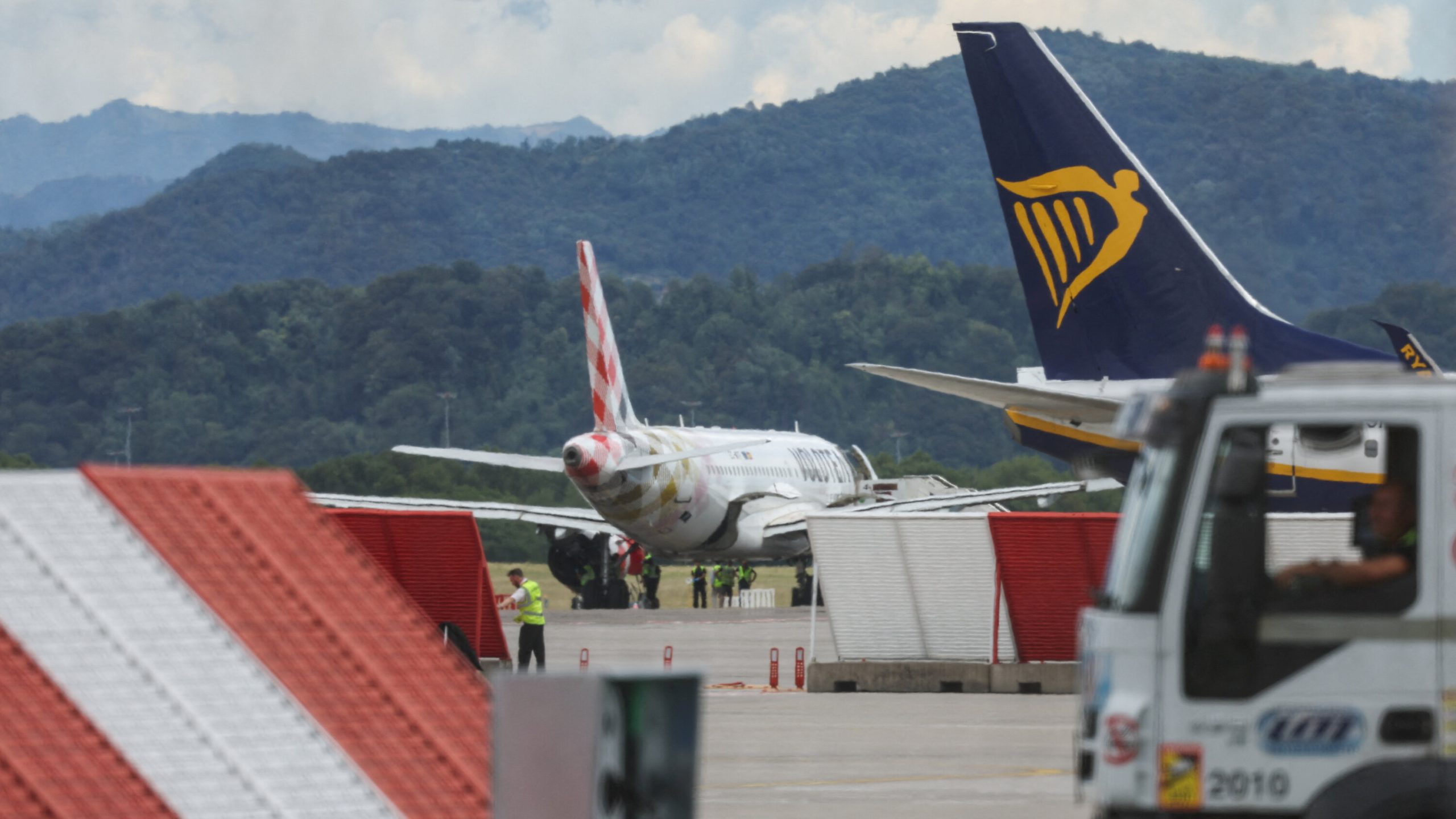 Man dies at Milan airport after being sucked into jet engine, local media reports.