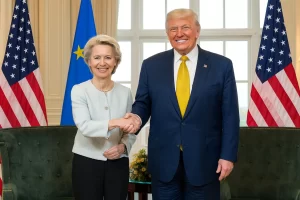 EU and US agree trade deal, with 15% tariffs for European exports to America.