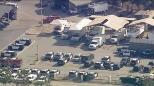 Three killed in explosion at Los Angeles police training facility.