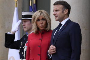 French president sues Candace Owens over claims his wife is a man.