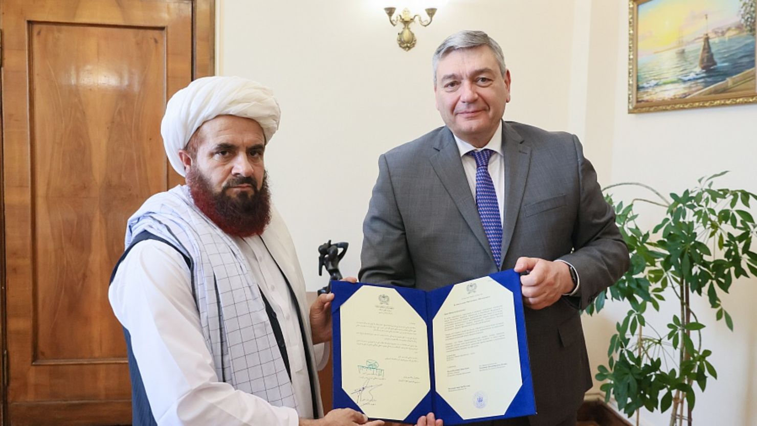 Russia becomes first state to recognise Afghanistan's Taliban government.