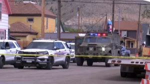 Manhunt under way after 4 killed in Montana bar shooting.