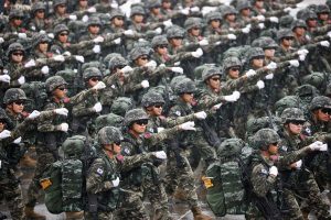 South Korea military shrinks by 20% due to low birthrate.