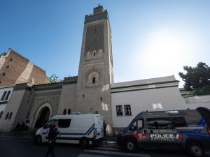 Pigs’ heads left outside mosques in France.
