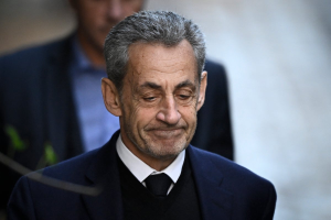 French ex-president Sarkozy begins jail sentence for campaign finance conspiracy.