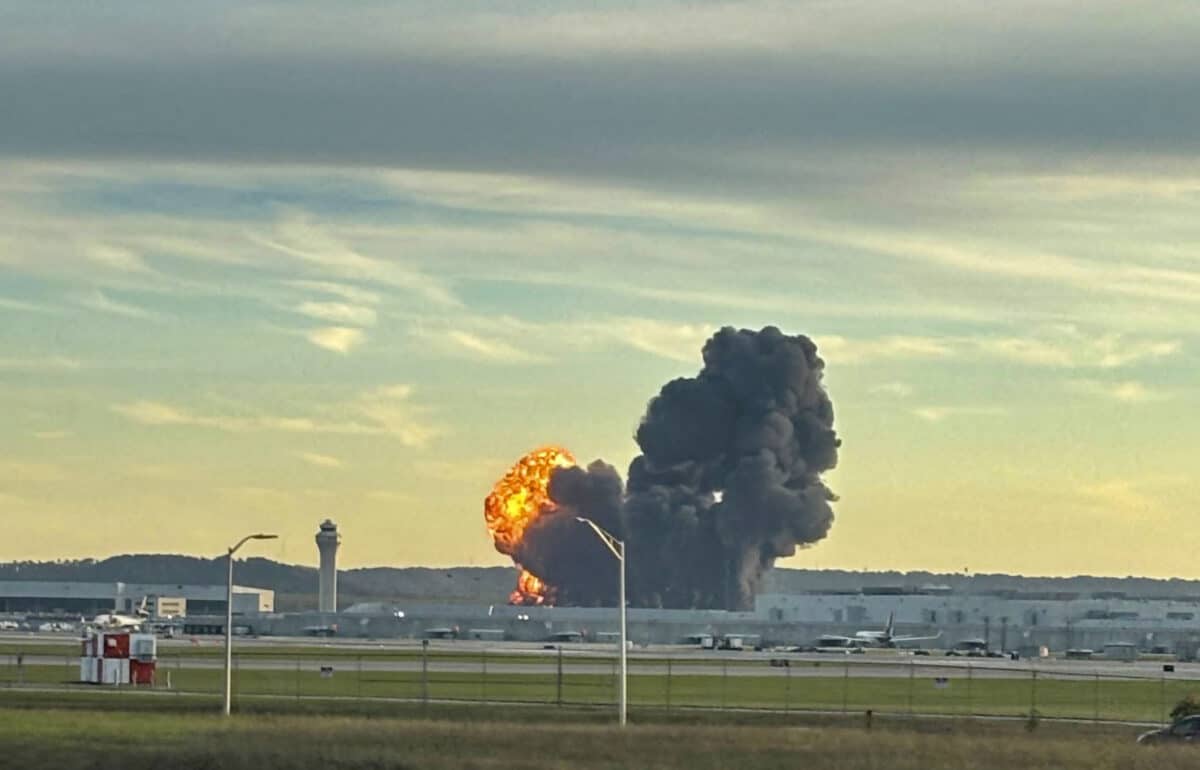 At least seven people killed after UPS cargo plane crashes in Kentucky.