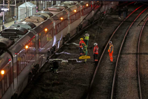 Nine people suffer life-threatening injuries in UK after train stabbing attack.
