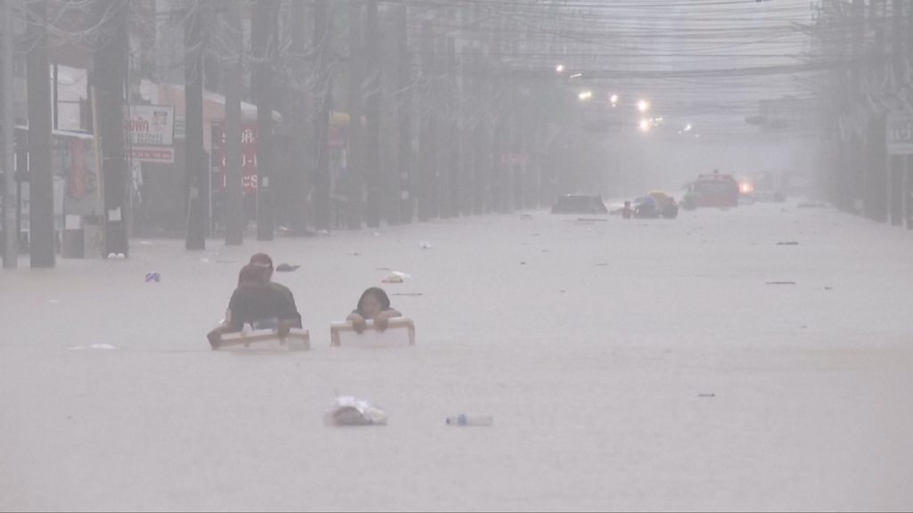 'Once in 300 years' rain hits Thai city as floods ravage South East Asia.