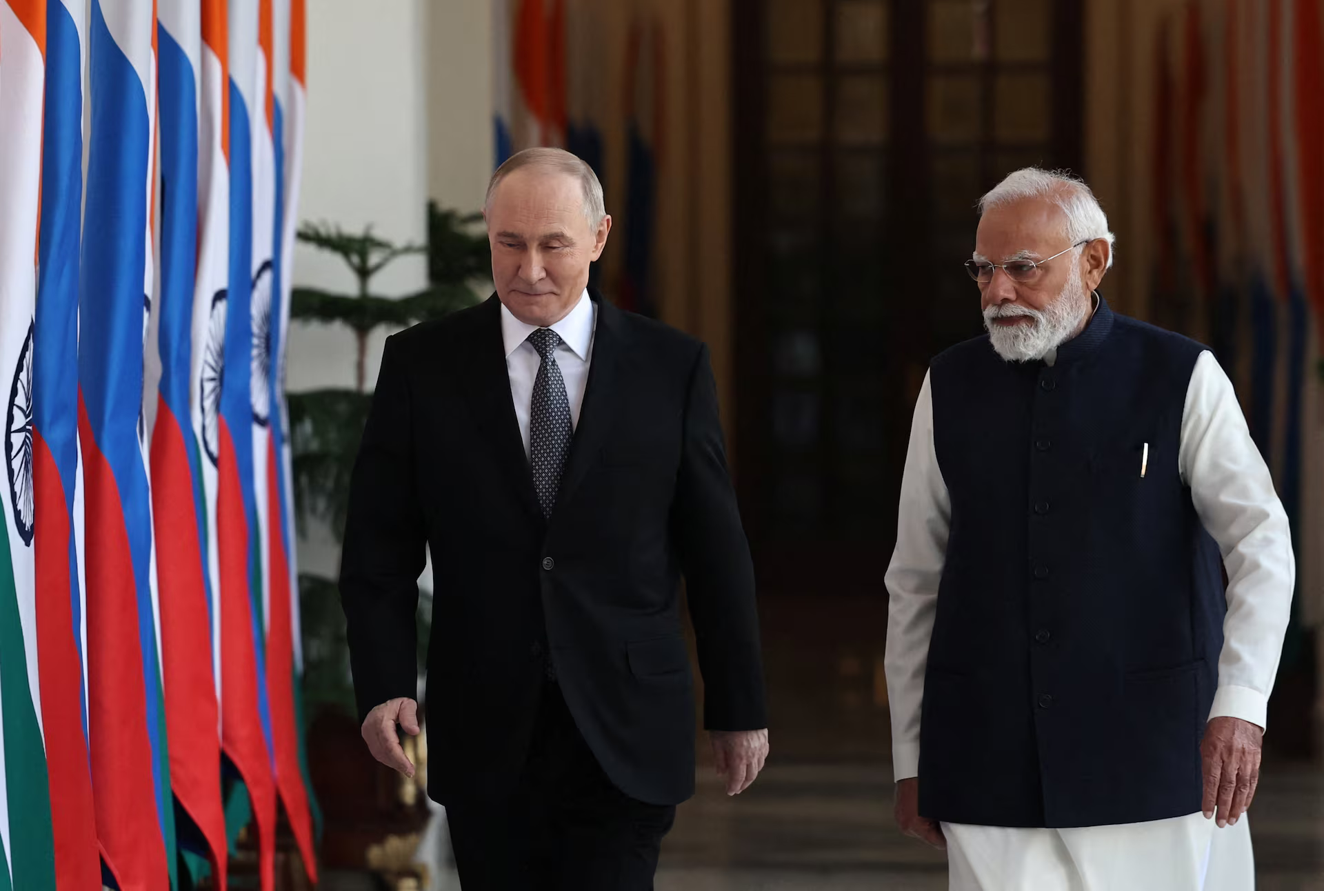 Putin and Modi discuss trade, peace in New Delhi summit.