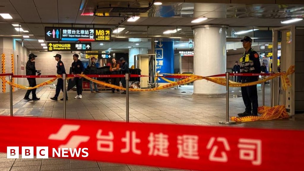 Knife attacker kills three after smoke bombing Taiwan metro.