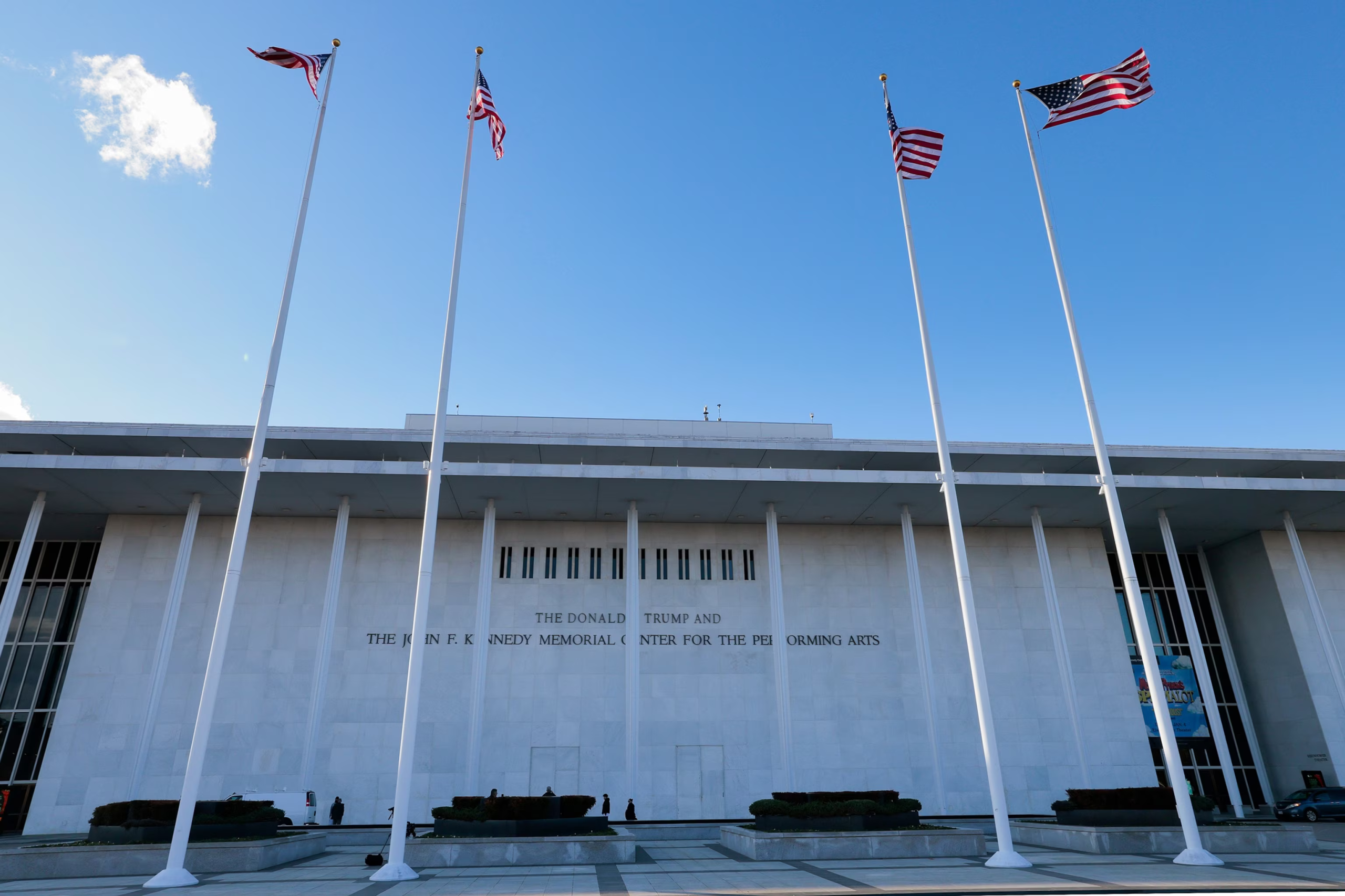 Democratic lawmaker sues to remove Trump's name from Kennedy Center.