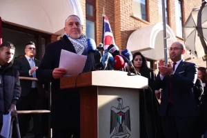 Palestinian embassy inaugurated in London.