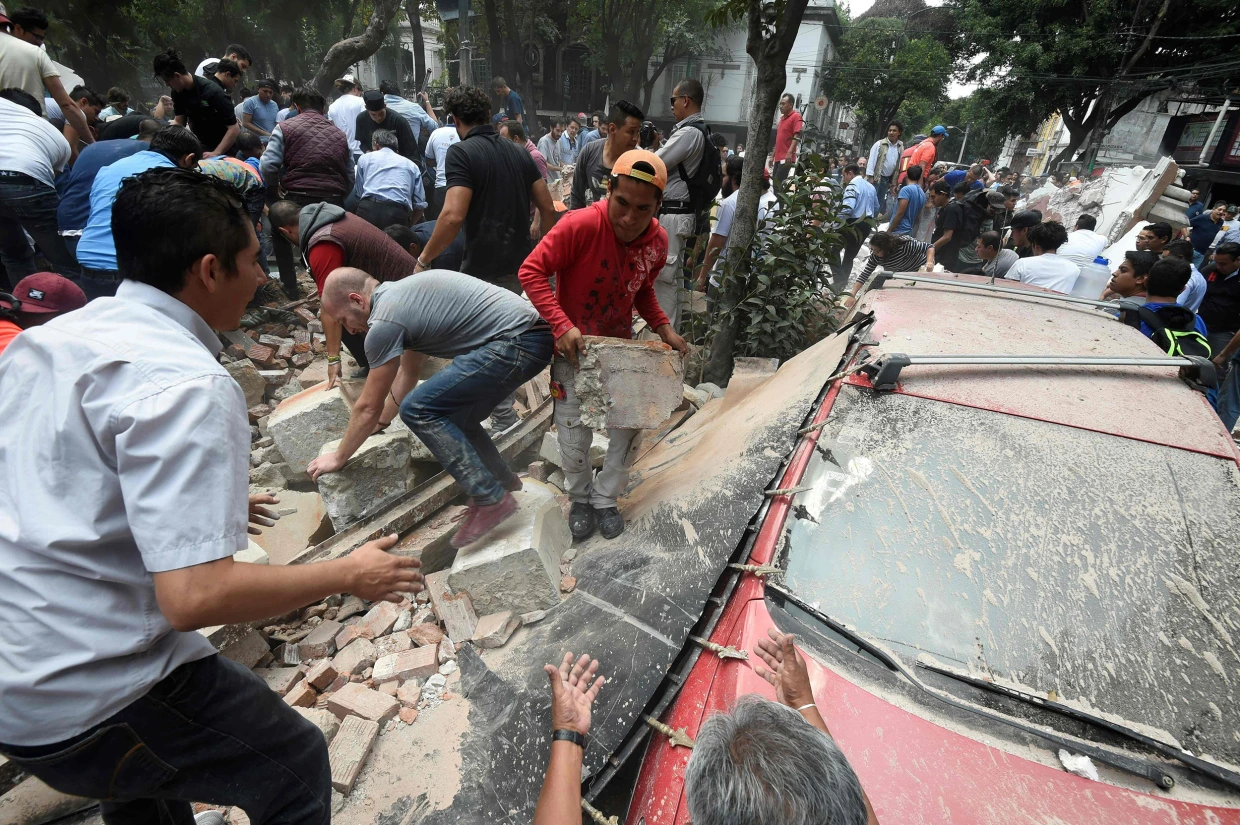 Two people killed in magnitude 6.5 earthquake in Mexico.