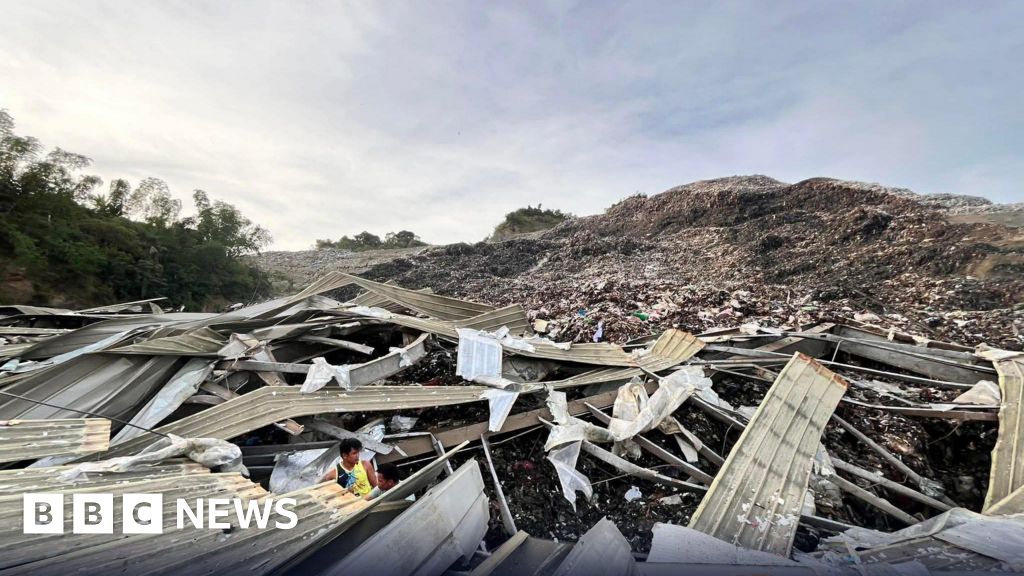 One dead, dozens trapped after giant landfill collapses in Philippines.
