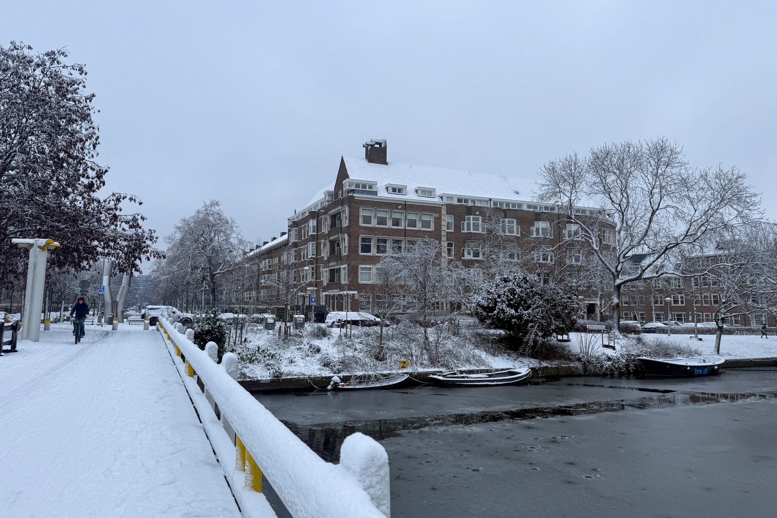 Six dead and hundreds of flights cancelled as snow causes chaos across Europe.