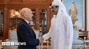 Defence Secretary John Healey has met with the Emir of Qatar as part of a trip to the Gulf nations.