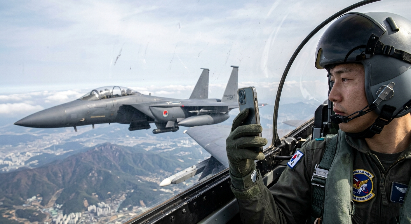 S. Korean fighter pilot fined for mid-air photos that caused crash.