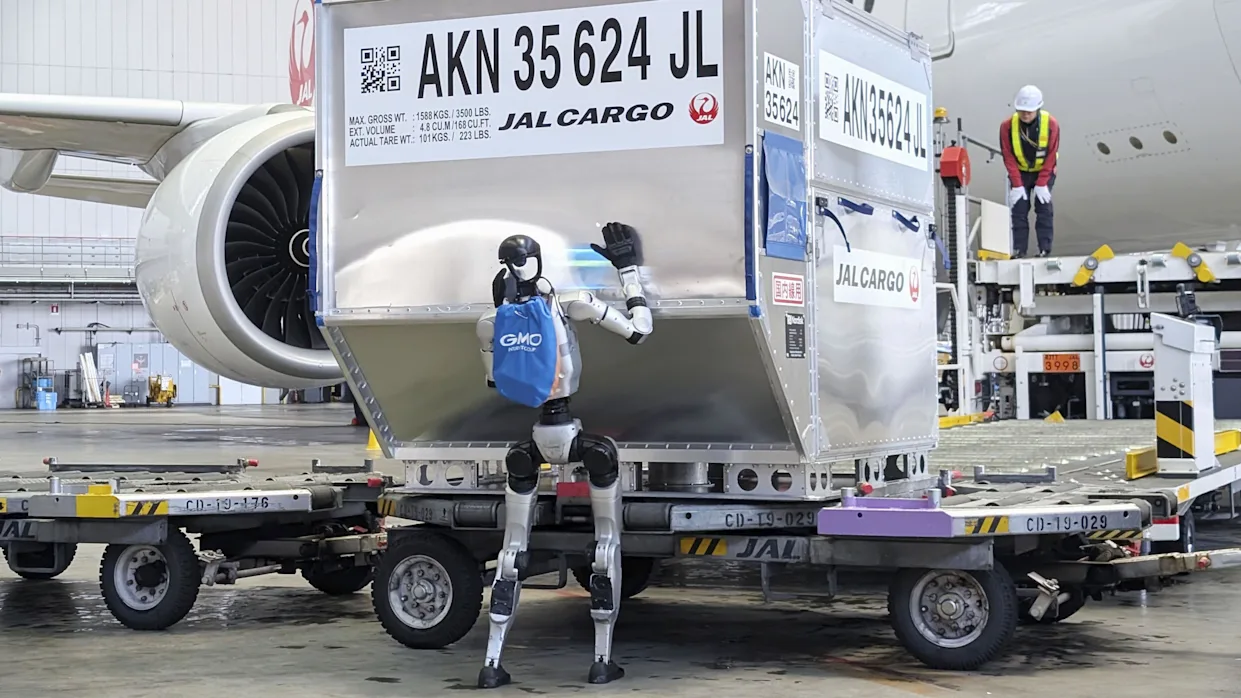 Japan Airlines trials humanoid robots as ground handlers.