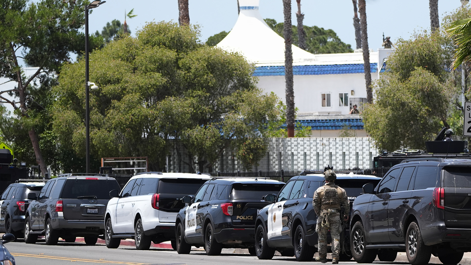 Teen suspects fatally shoot three in suspected hate crime at San Diego mosque.