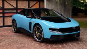 A FULLY electric car called Luce, Italian for “light”, unvei.led by Ferrari.