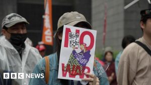 Anti-war protests rock Japan as PM pushes for stronger defence.