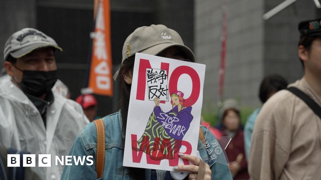 Anti-war protests rock Japan as PM pushes for stronger defence.