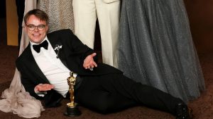 Oscar winner Pavel Talankin brought along the award to show university students during a screening in New York.