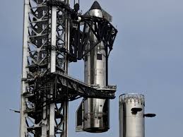 The SpaceX Starship at Starbase, Texas, on Tuesday.