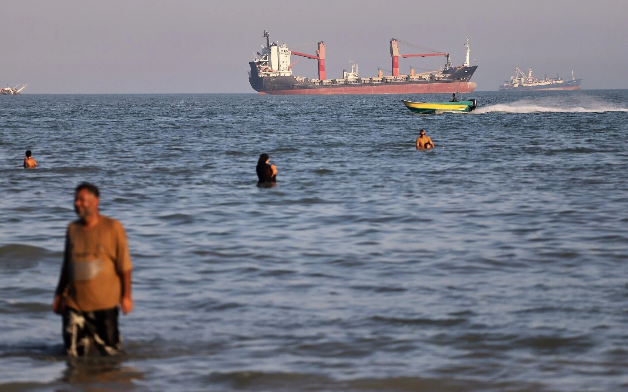 US strikes Iran after attack on cargo ship.