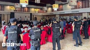 More than 30 members of the Church were taken for interrogation midway through Sunday service.
