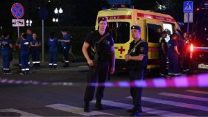 Three killed after bomb detonated at Moscow restaurant, state media say.