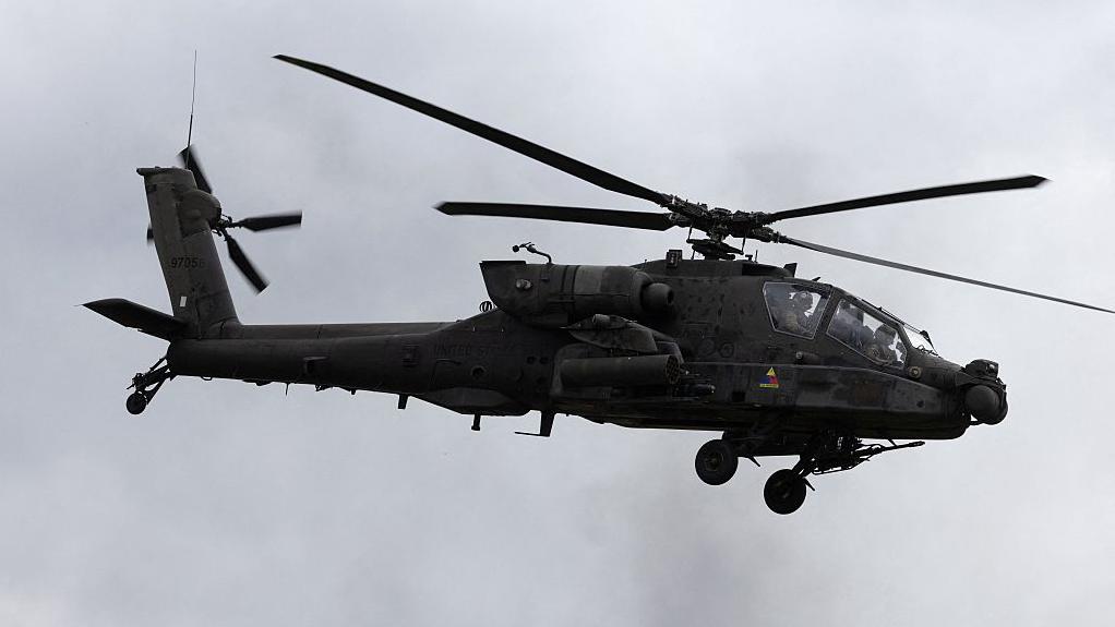 A US Army Apache helicopter.