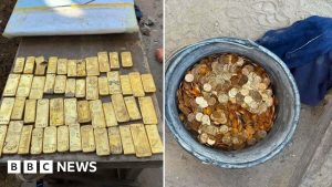 Local police shared images of the hoard, discovered earlier this week.