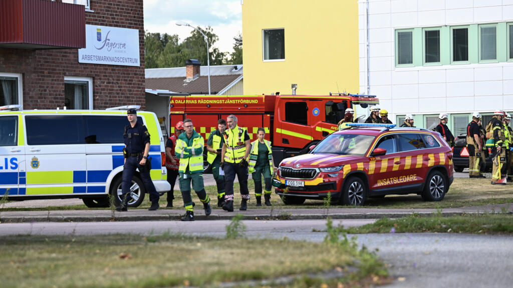 Two teenagers seriously injured after sword attack at Swedish school.