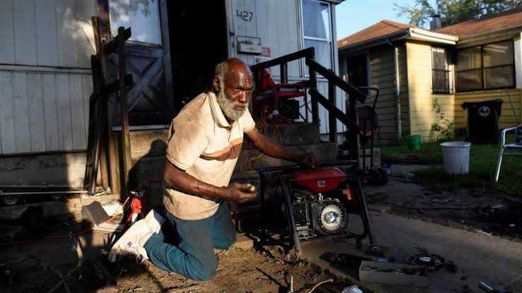 Terry Dubois is one of tens of thousands of people still without power.