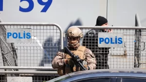 Eleven injured in shooting outside Turkish school.