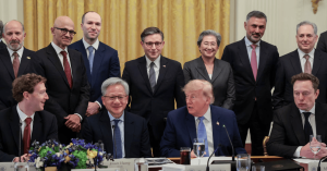 Trump, AI CEOs sign voluntary safety pact, back data center expansion.