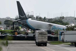 Five dead after Amazon cargo plane crashes at Miami airport.