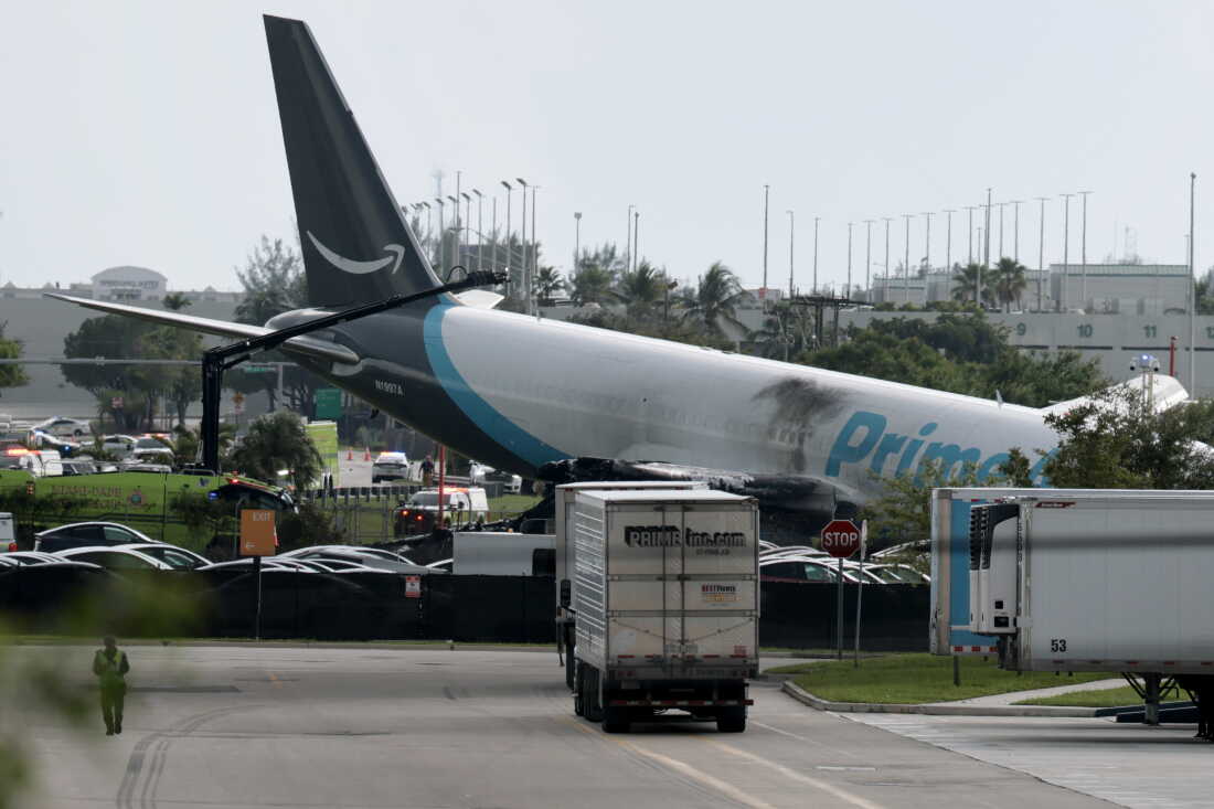 Five dead after Amazon cargo plane crashes at Miami airport.
