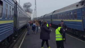 Moment Russian strike hits near Ukraine-Poland border.