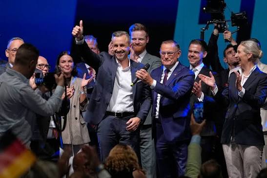 Germany's far-right AfD hails big victory in east, but falls short of majority.