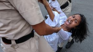 Young people have been protesting against large-scale changes to voter rolls by the Election Commission.