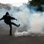 Tear gas in Paris and Marseille as school protests grow across France.