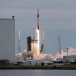 SpaceX Falcon 9 rocket and Dragon spacecraft lifts off on NASA's Crew-13 mission to the International Space Station.